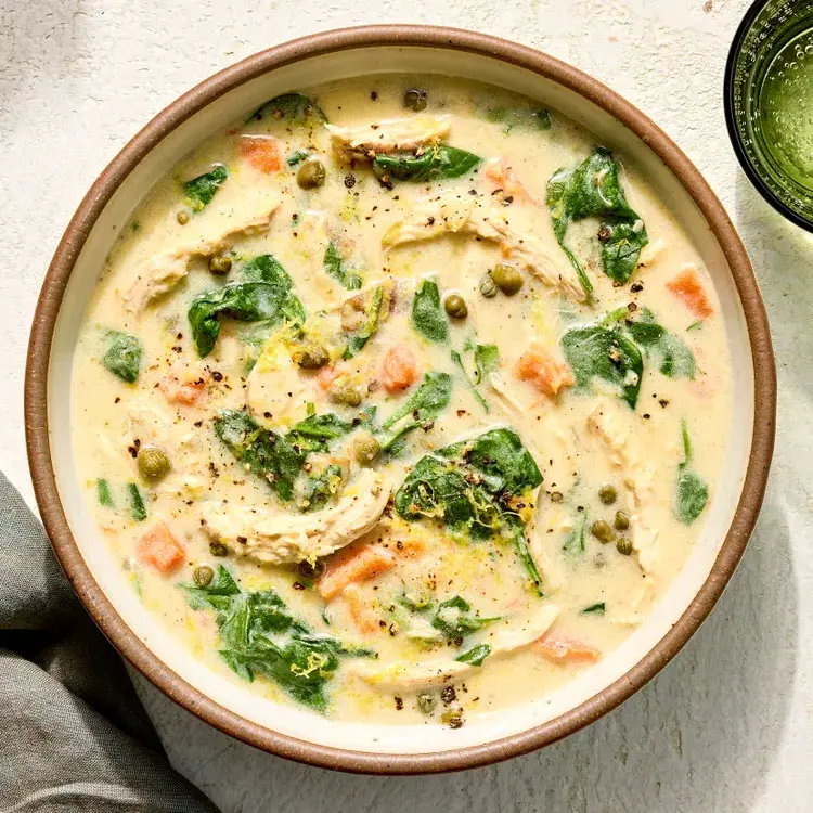 سوپ مرغ پیکاتا