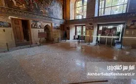 آسیب به کاخ چهلستون اصفهان؛ میراث جهانی یونسکو زیر آتش+ عکس