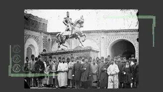  ناصرالدین شاه و نصب اولین مجسمه تهران