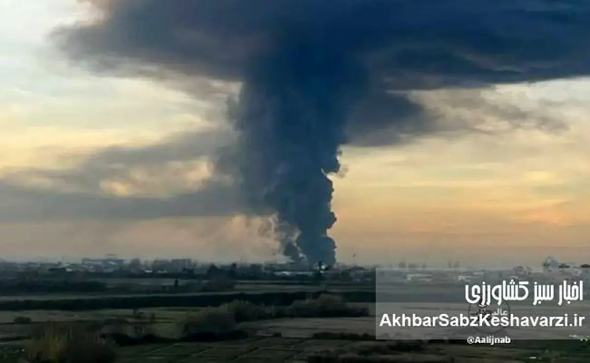 اولین تصاویر از آتش‌سوزی مهیب کارخانه کاله؛ شوک در آمل+ ویدئو