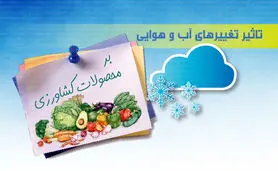 تاثیر تغییرهای آب و هوایی بر محصولات کشاورزی+ اینفوگرافی 


